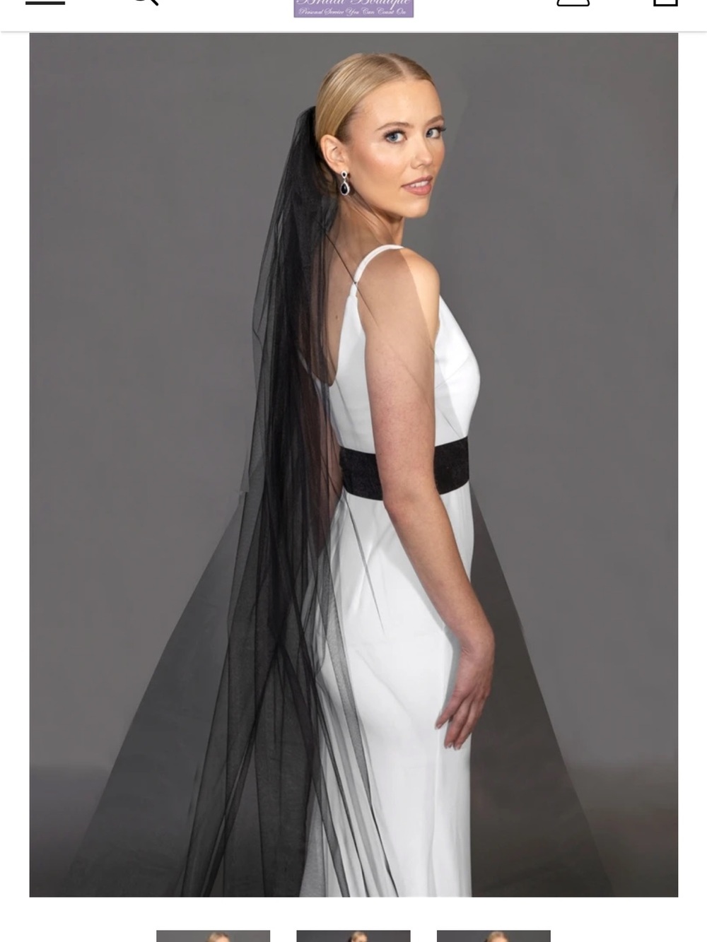 Mariell Black cathedral Veil